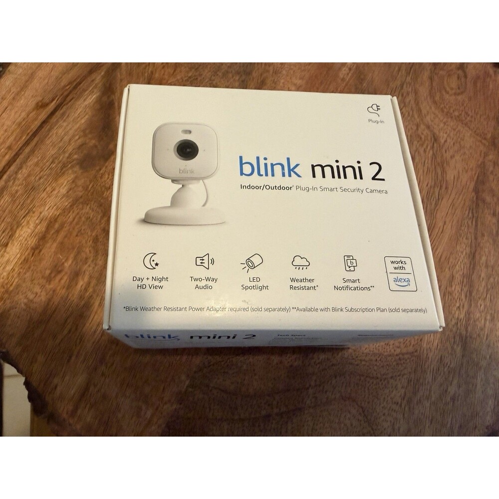 Blink Mini 2 Indoor/Outdoor 1080p HD Security Camera, LED Spotlight, Alexa